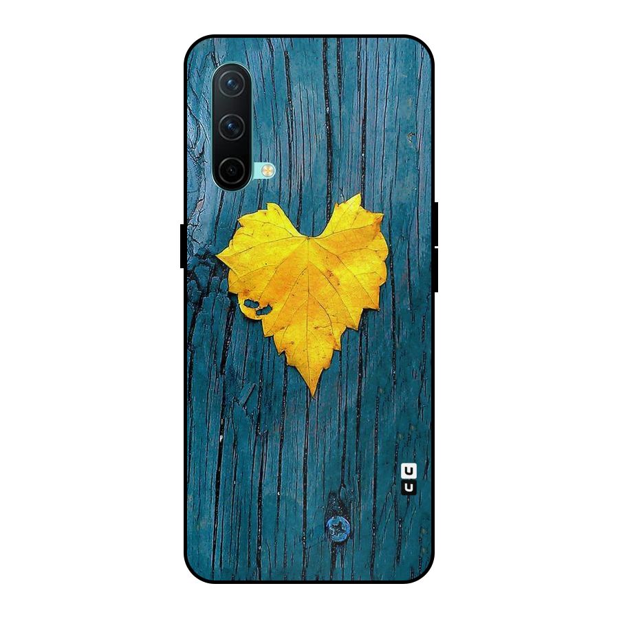 Yellow Leaf Metal Back Case for OnePlus Nord CE 5G