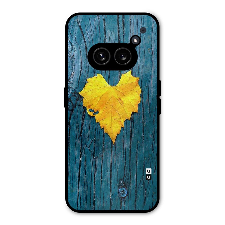 Yellow Leaf Metal Back Case for Nothing Phone 2a