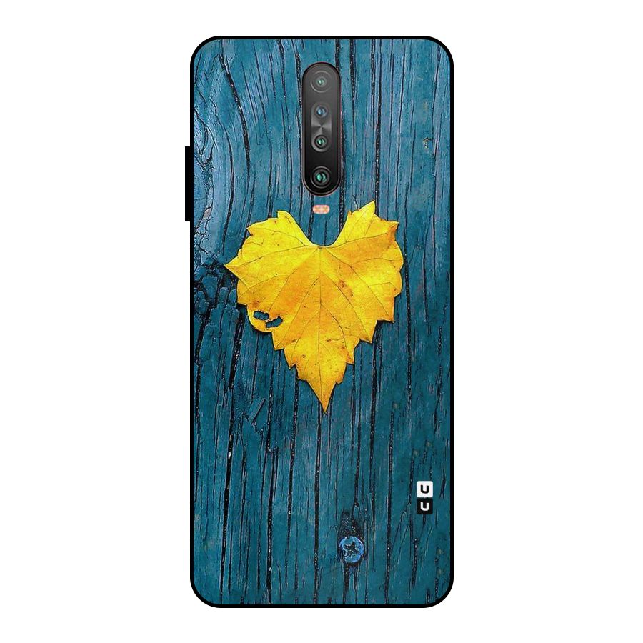 Yellow Leaf Metal Back Case for Poco X2