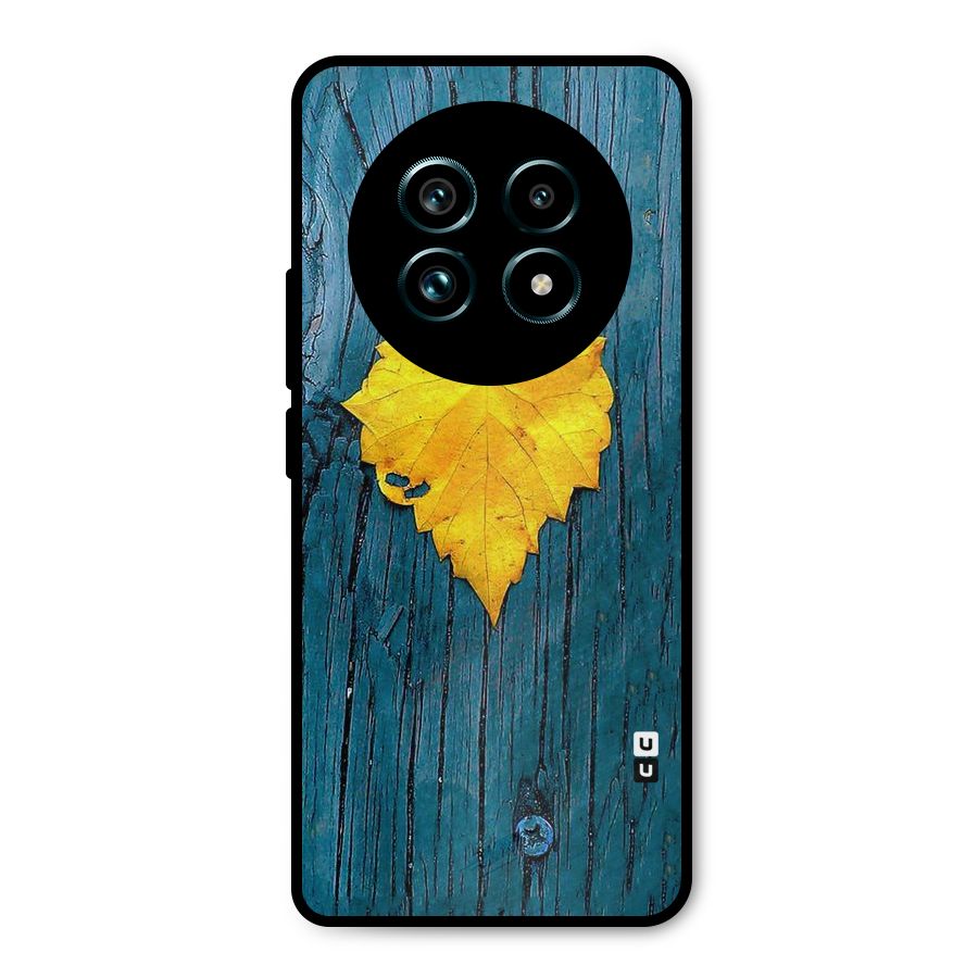 Yellow Leaf Metal Back Case for Realme 13 Pro Plus