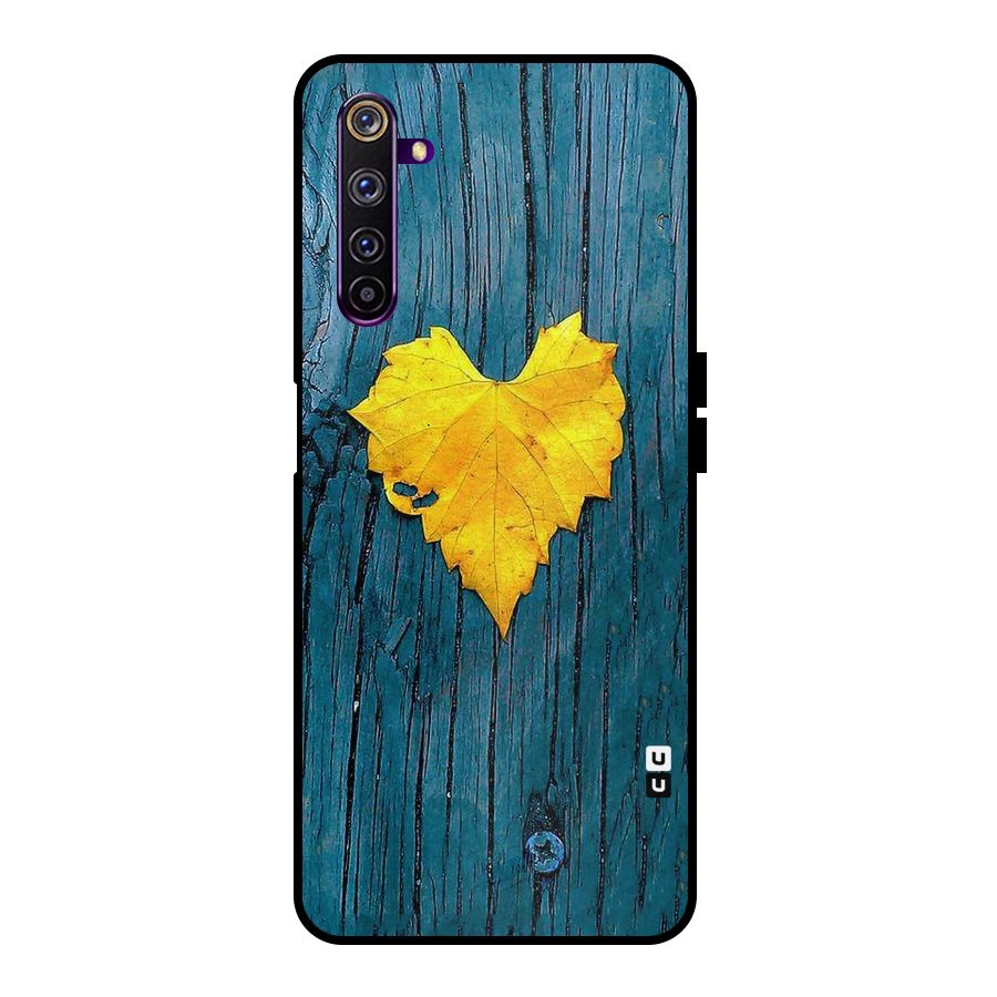 Yellow Leaf Metal Back Case for Realme 6 Pro