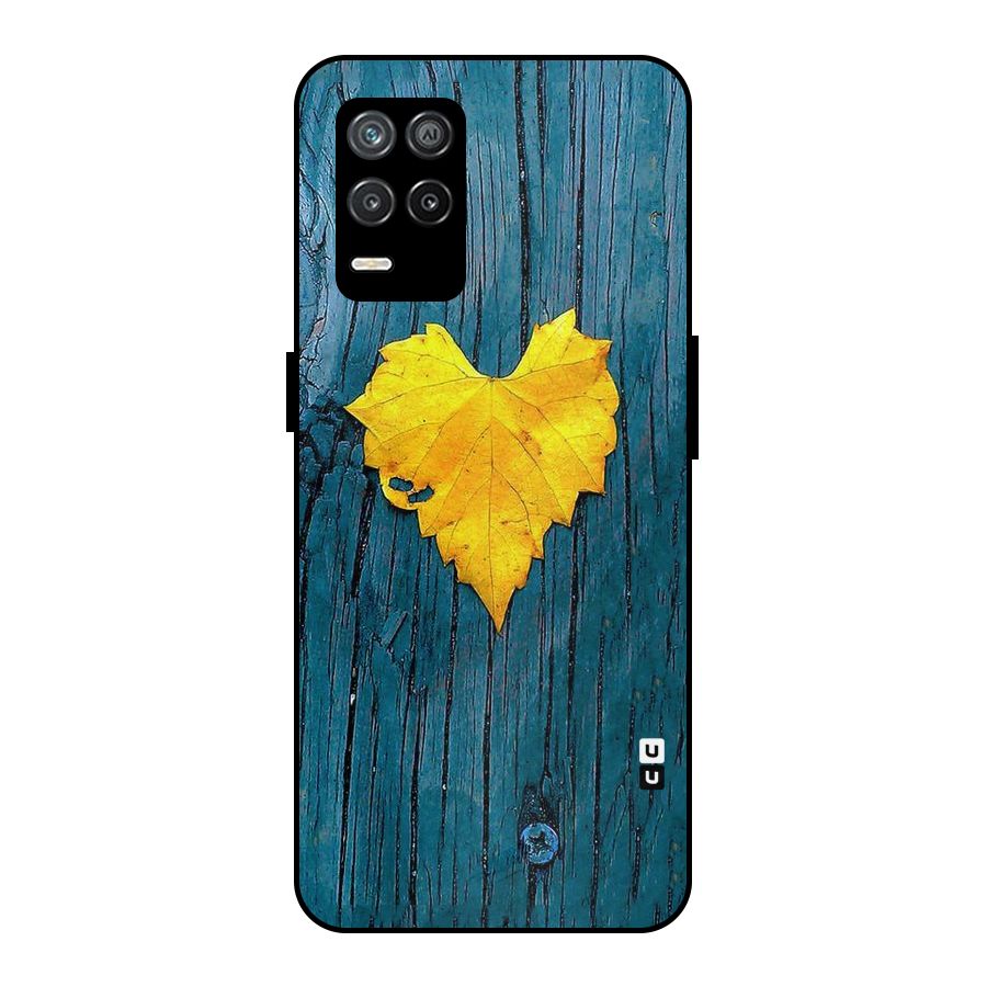 Yellow Leaf Metal Back Case for Realme 8s 5G