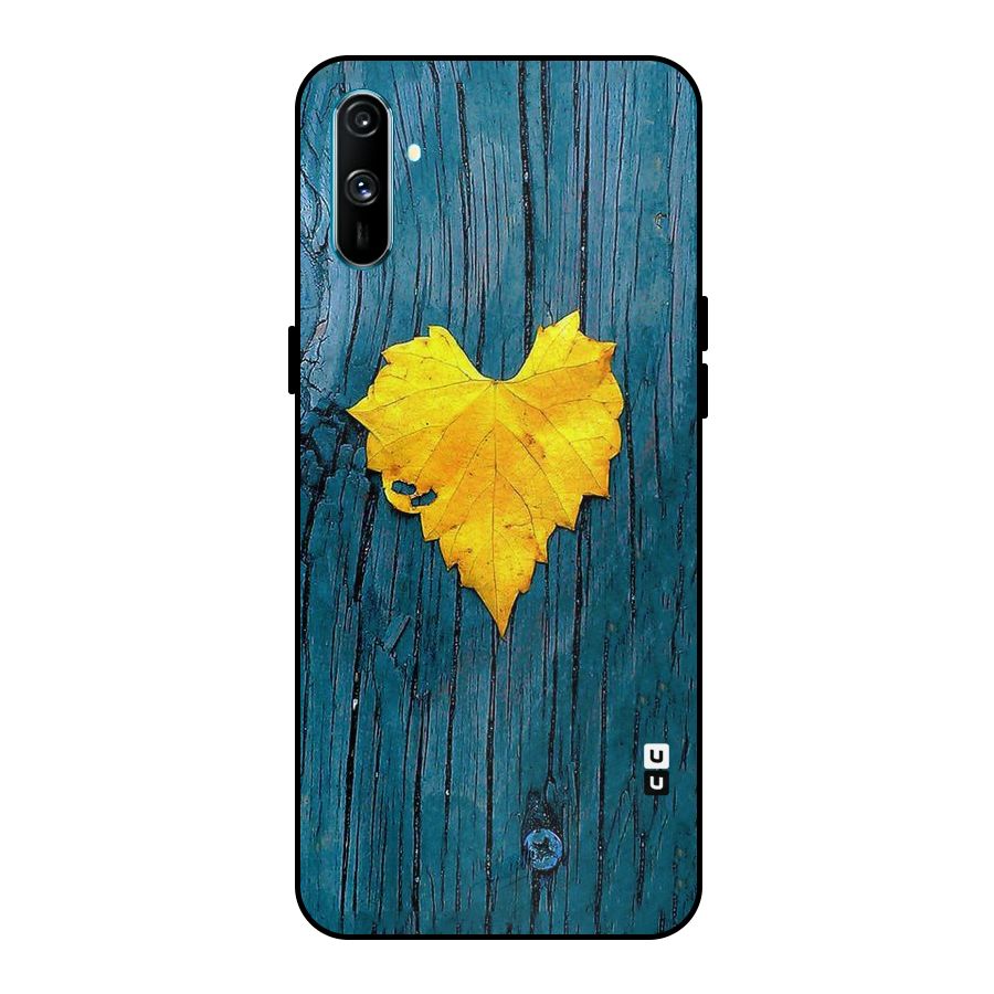 Yellow Leaf Metal Back Case for Realme C3