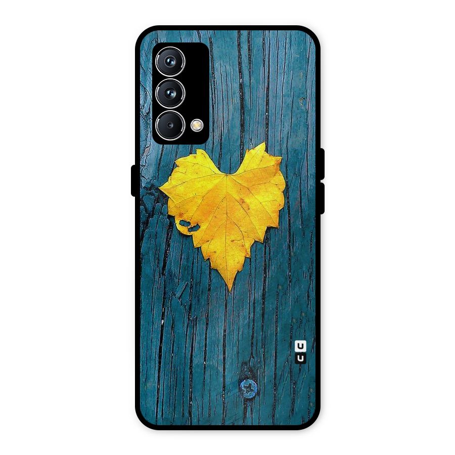 Yellow Leaf Metal Back Case for Realme GT Master Edition