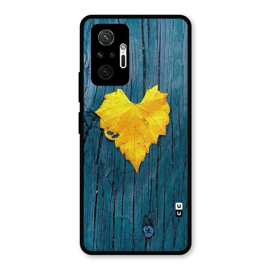Yellow Leaf Metal Back Case for Redmi Note 10 Pro