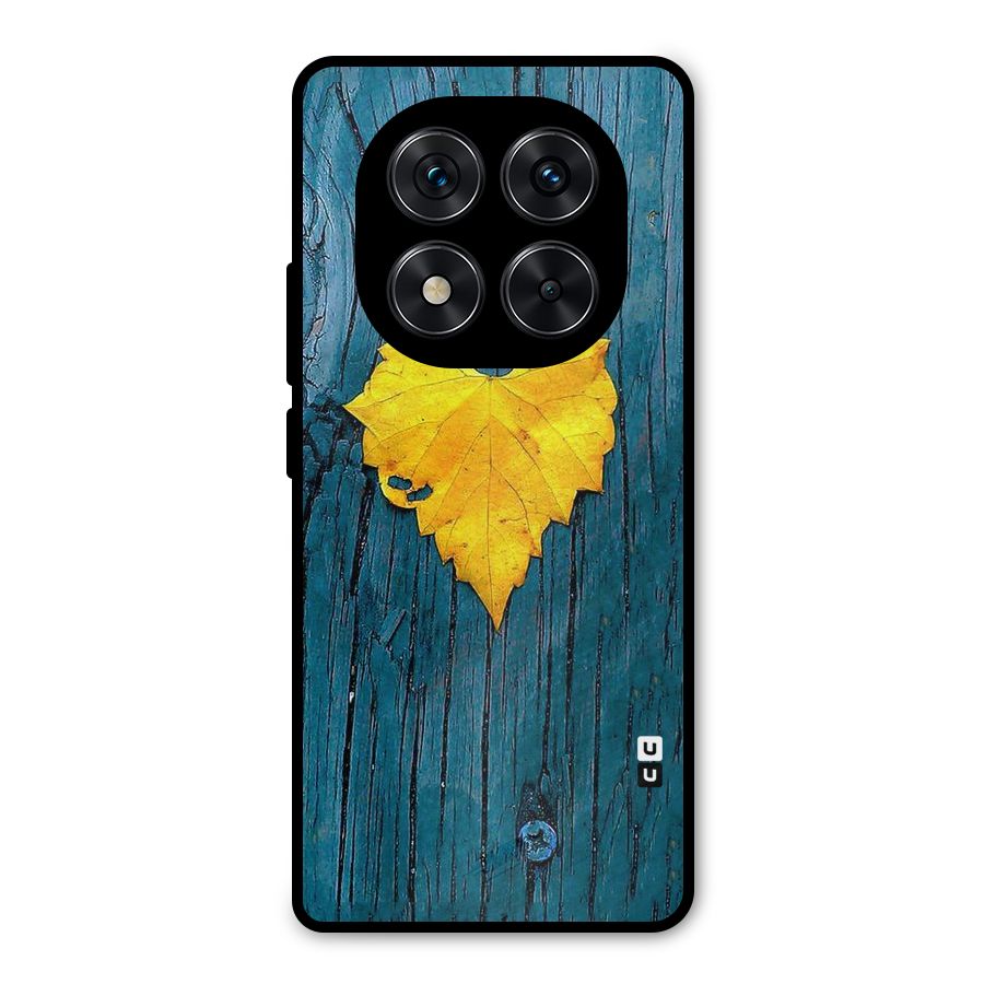 Yellow Leaf Metal Back Case for Redmi Note 14 Pro 5G