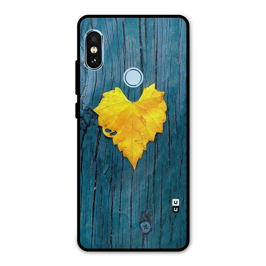 Yellow Leaf Metal Back Case for Redmi Note 5 Pro