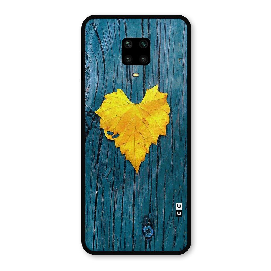 Yellow Leaf Metal Back Case for Redmi Note 9 Pro