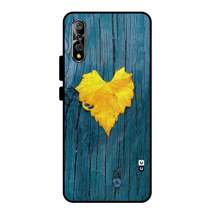 Yellow Leaf Metal Back Case for Vivo S1