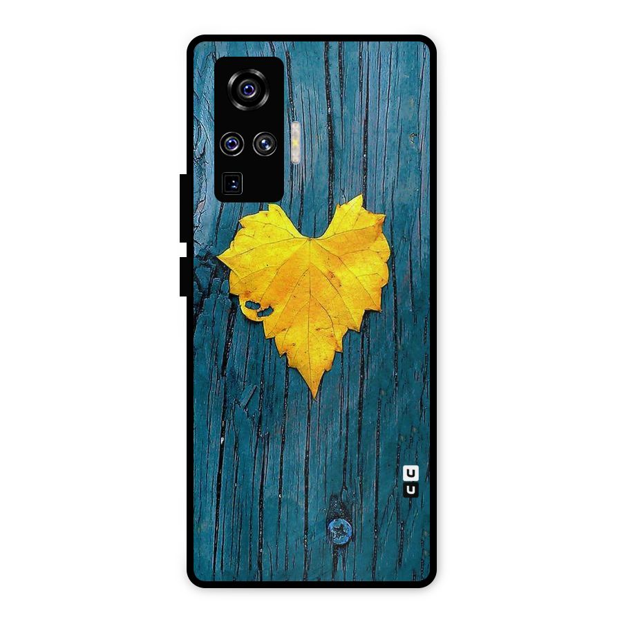 Yellow Leaf Metal Back Case for Vivo X50 Pro