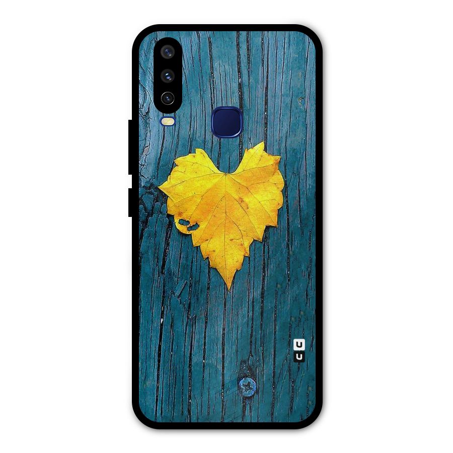 Yellow Leaf Metal Back Case for Vivo Y15
