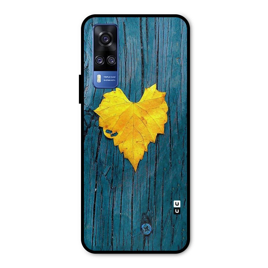 Yellow Leaf Metal Back Case for Vivo Y31