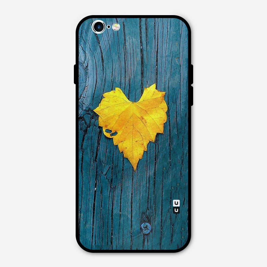 Yellow Leaf Metal Back Case for iPhone 6 6s
