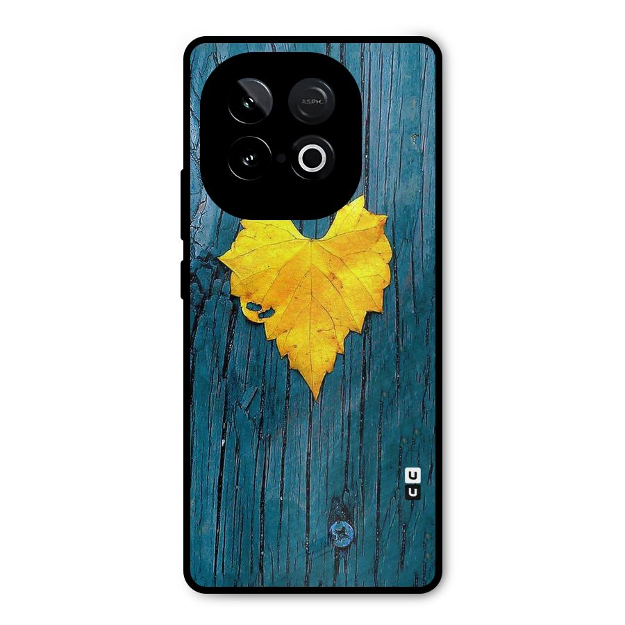 Yellow Leaf Metal Back Case for iQOO Neo 10