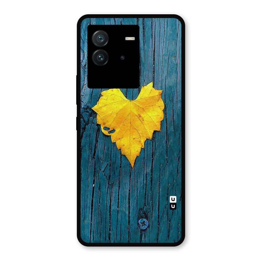 Yellow Leaf Metal Back Case for iQOO Neo 6 5G