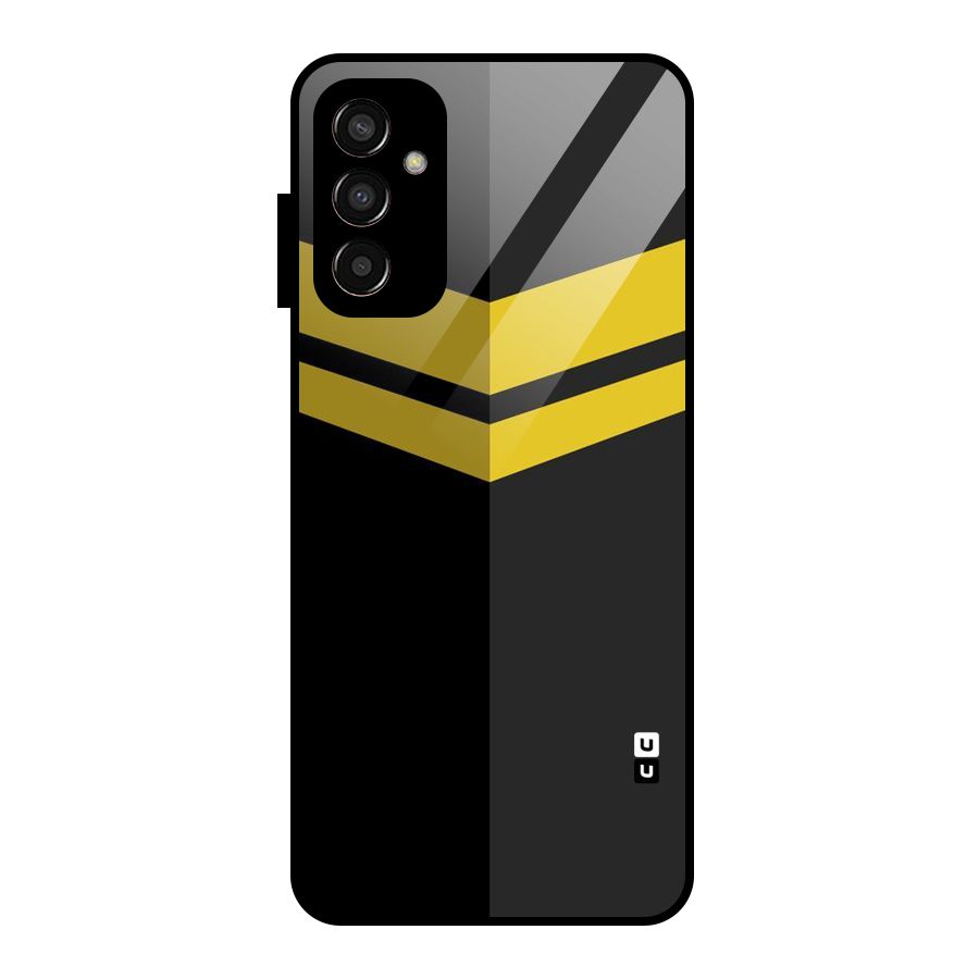 Yellow Lines Glass Back Case for Galaxy F13