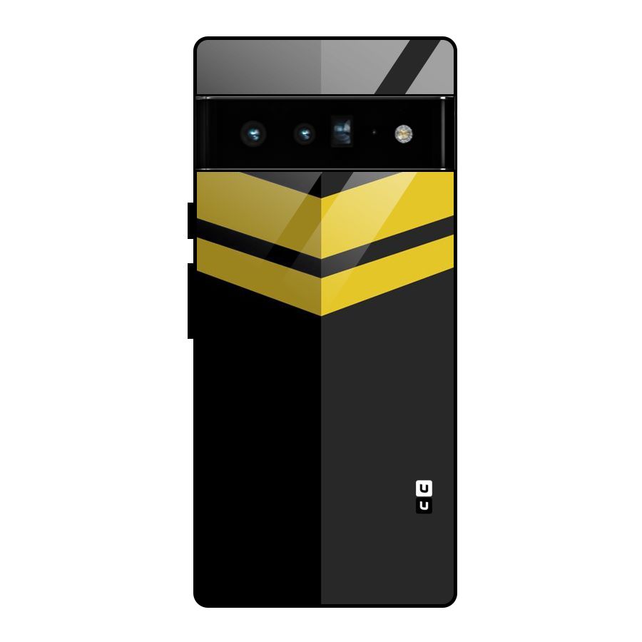 Yellow Lines Glass Back Case for Google Pixel 6 Pro