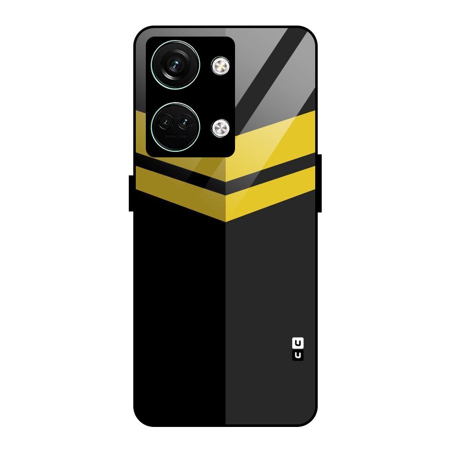 Yellow Lines Glass Back Case for Oneplus Nord 3