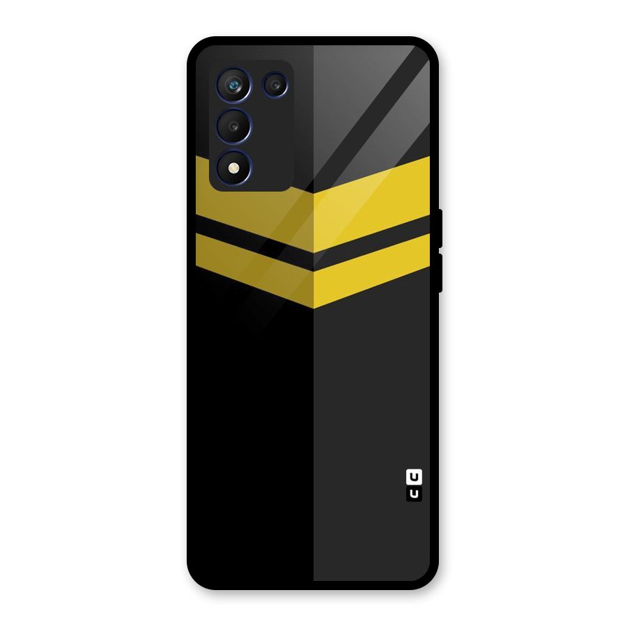 Yellow Lines Glass Back Case for Realme 9 5G Speed