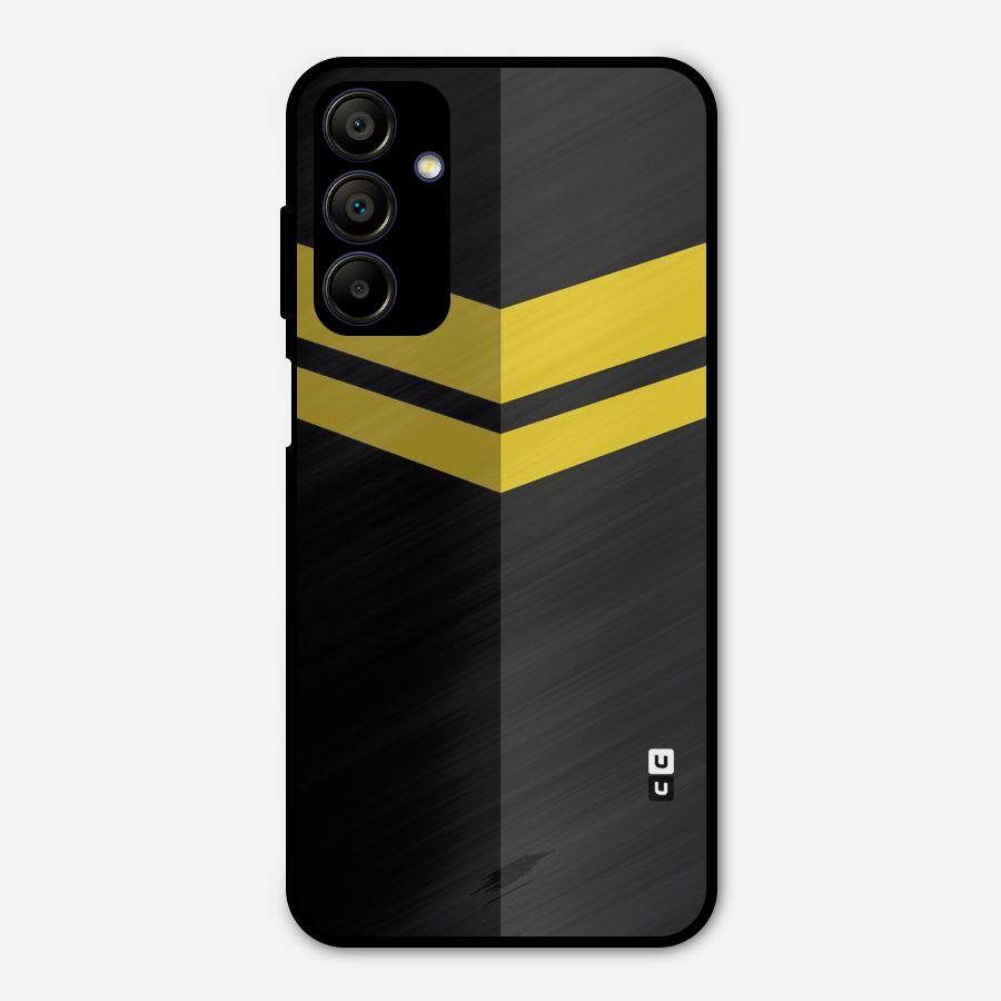 Yellow Lines Metal Back Case for Galaxy A15 5G