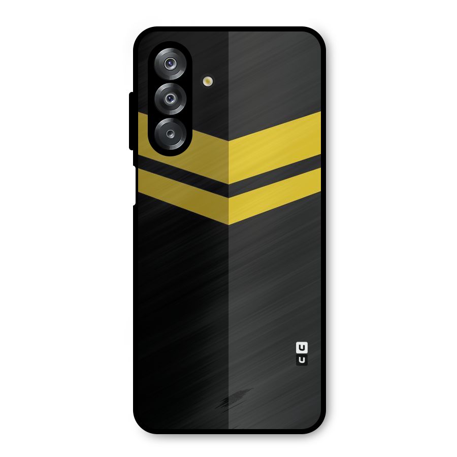 Yellow Lines Metal Back Case for Galaxy A26