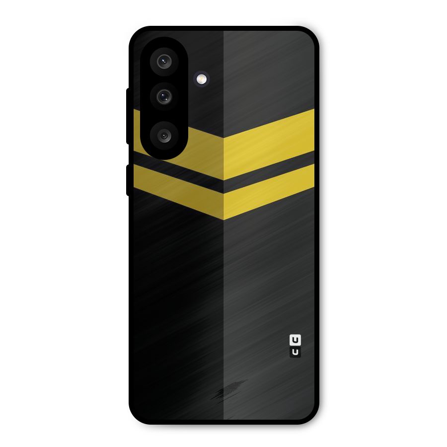 Yellow Lines Metal Back Case for Galaxy M56