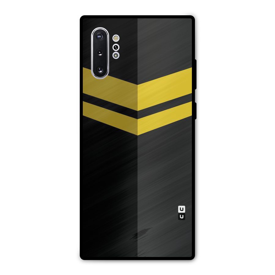 Yellow Lines Metal Back Case for Galaxy Note 10 Plus