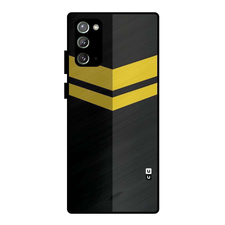 Yellow Lines Metal Back Case for Galaxy Note 20