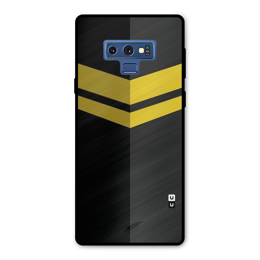 Yellow Lines Metal Back Case for Galaxy Note 9