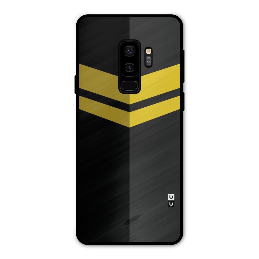 Yellow Lines Metal Back Case for Galaxy S9 Plus