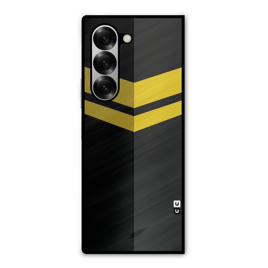 Yellow Lines Metal Back Case for Galaxy Z Fold6