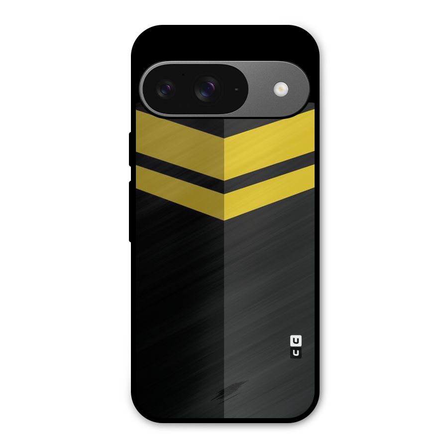 Yellow Lines Metal Back Case for Google Pixel 9