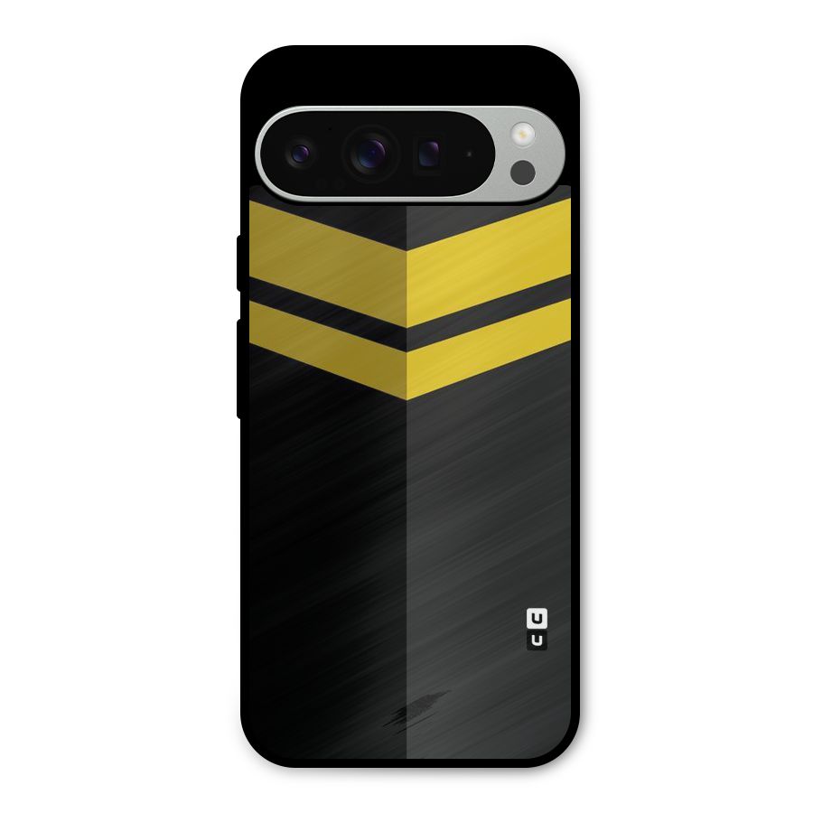 Yellow Lines Metal Back Case for Google Pixel 9 Pro XL