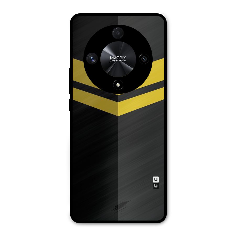 Yellow Lines Metal Back Case for Honor X9b