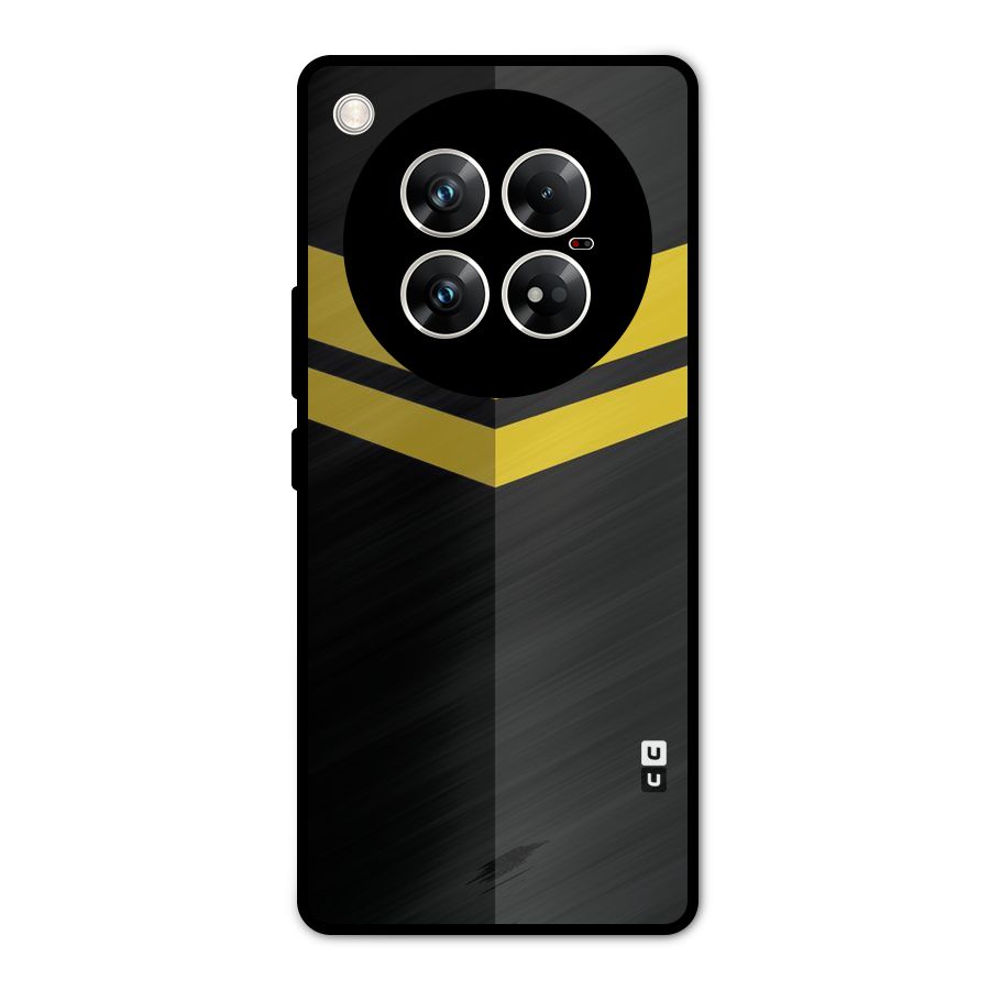 Yellow Lines Metal Back Case for Infinix Zero 40 5G