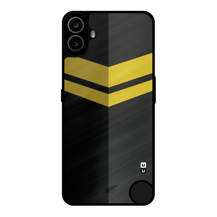 Yellow Lines Metal Back Case for Nothing CMF Phone 1