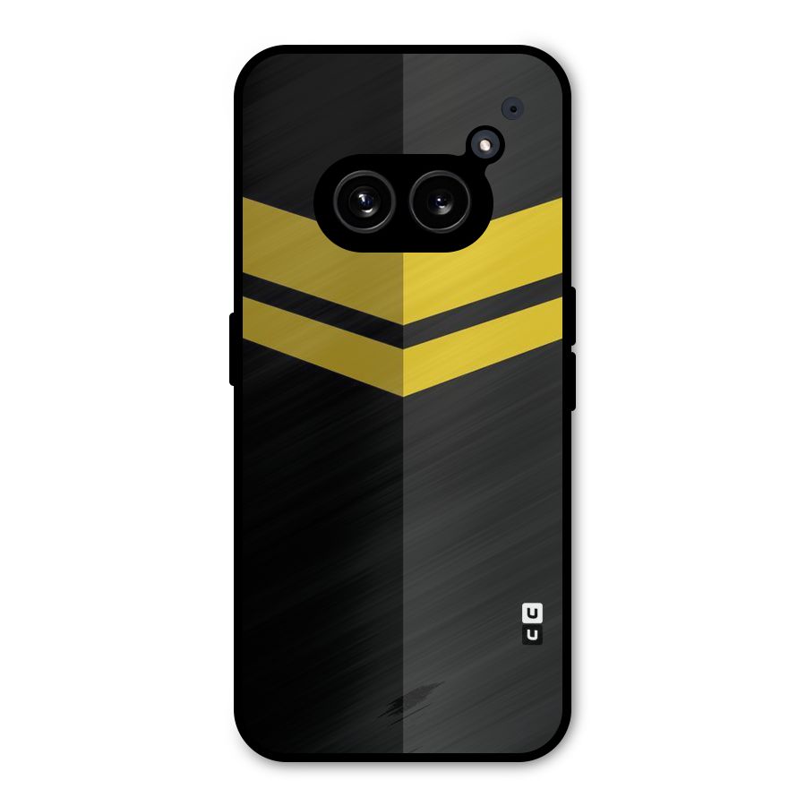 Yellow Lines Metal Back Case for Nothing Phone 2a Plus