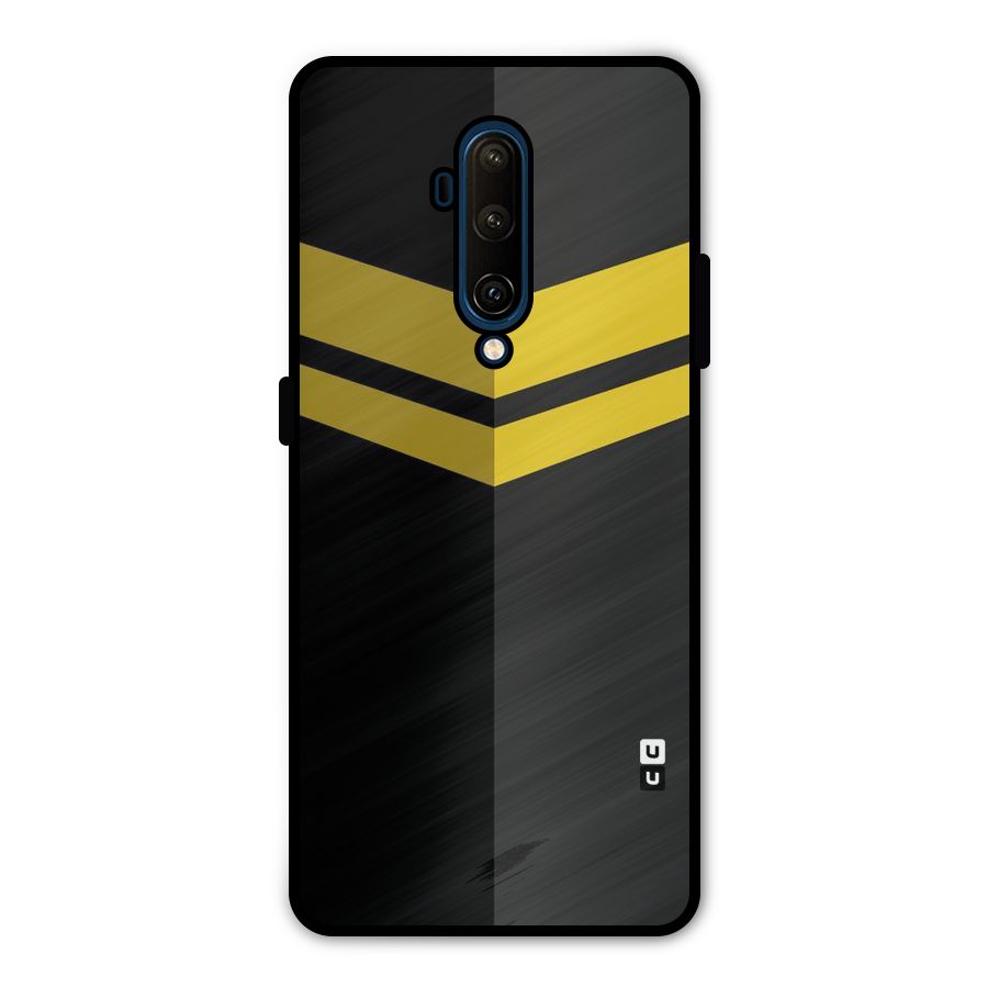 Yellow Lines Metal Back Case for OnePlus 7T Pro