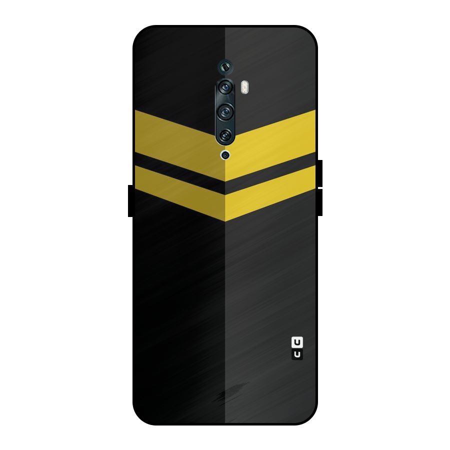 Yellow Lines Metal Back Case for Oppo Reno2 F