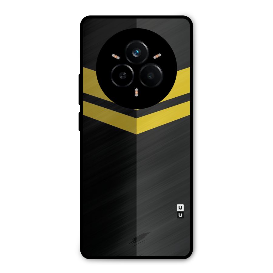 Yellow Lines Metal Back Case for Realme 14 Pro