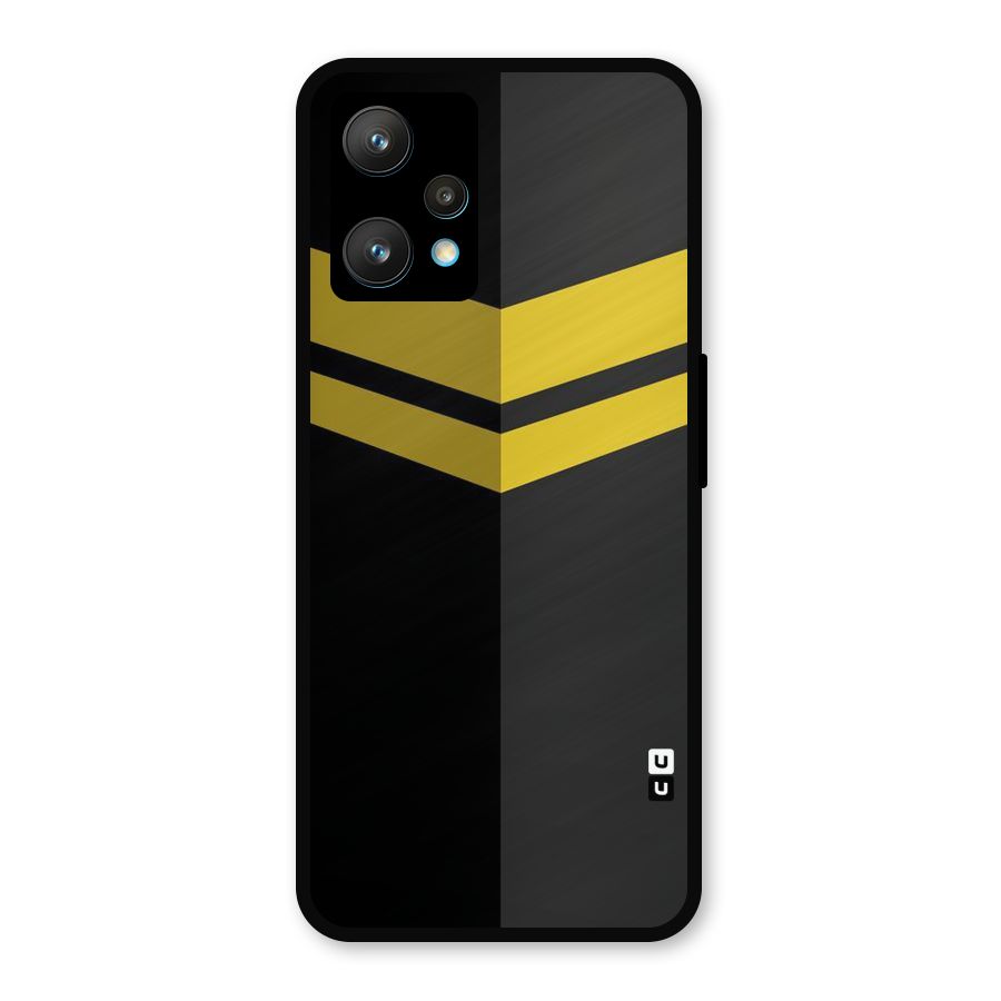 Yellow Lines Metal Back Case for Realme 9 Pro Plus 5G