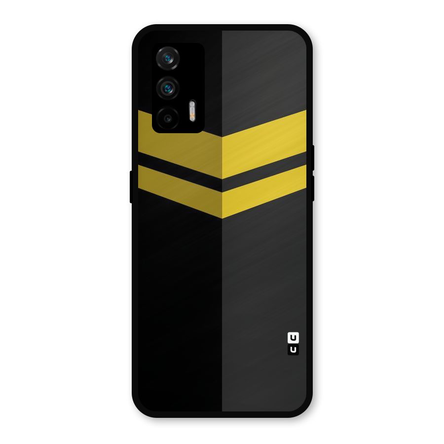 Yellow Lines Metal Back Case for Realme GT 5G
