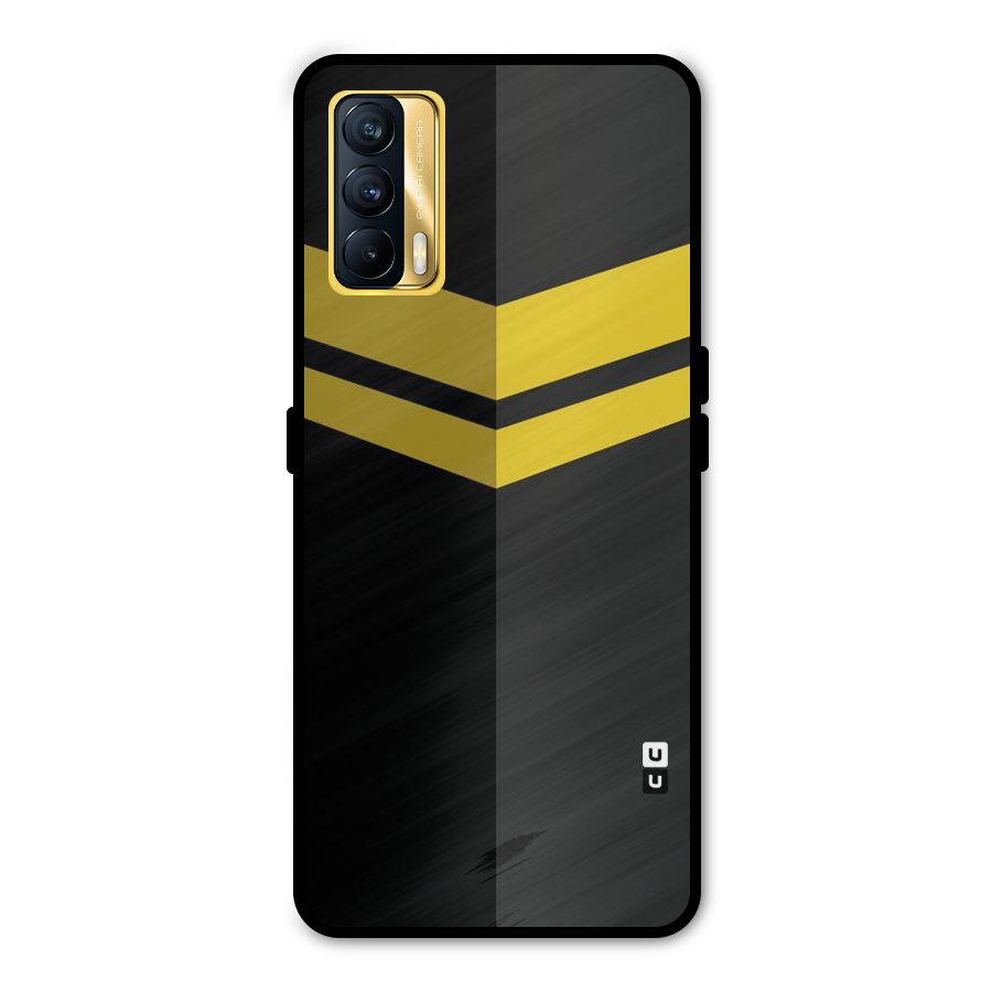 Yellow Lines Metal Back Case for Realme X7