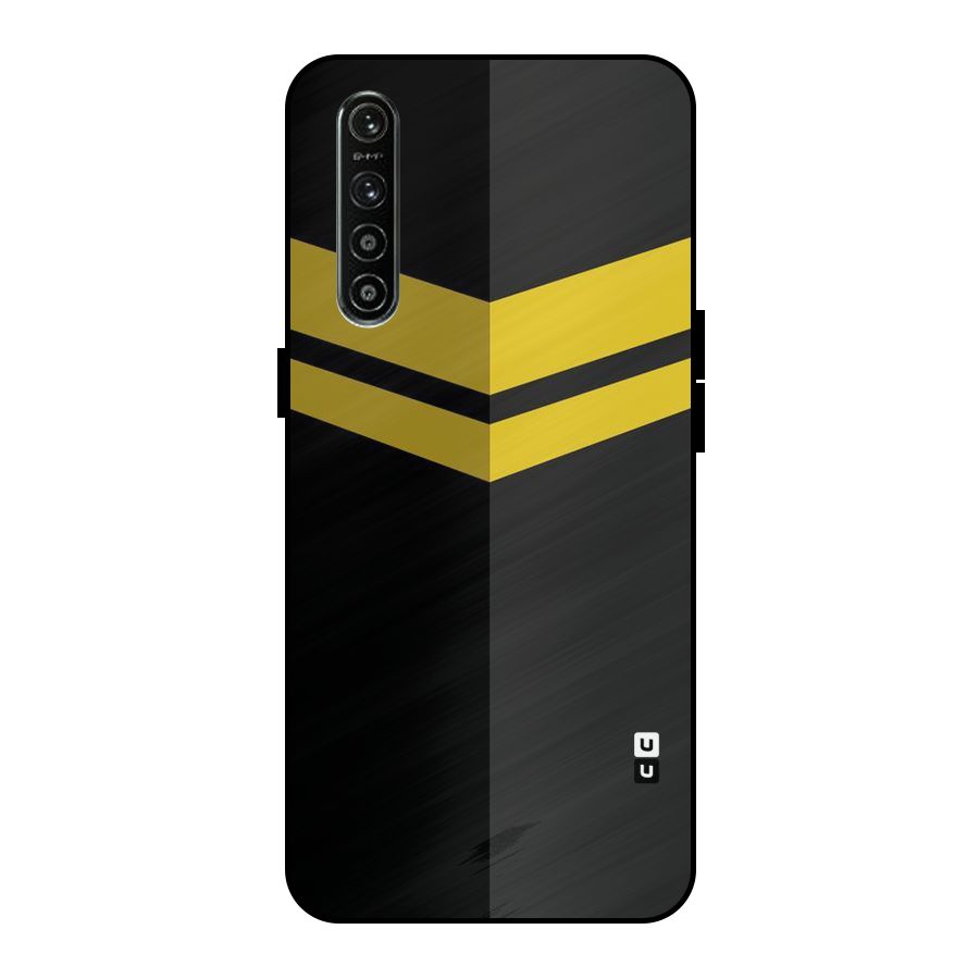 Yellow Lines Metal Back Case for Realme XT