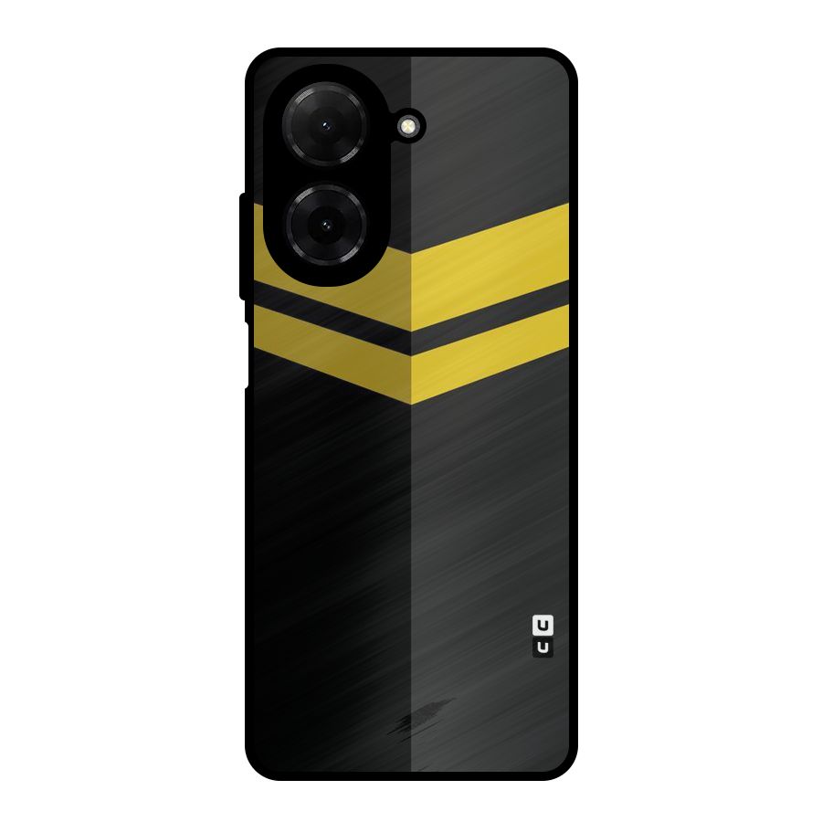 Yellow Lines Metal Back Case for Redmi A5 4G