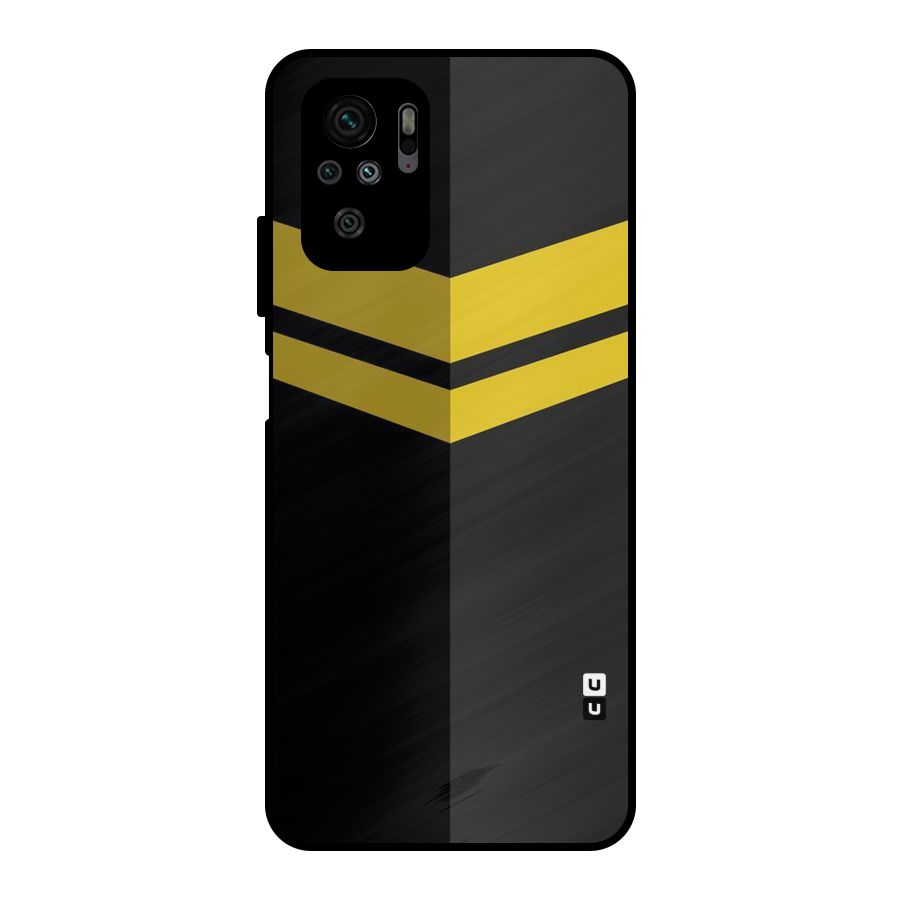 Yellow Lines Metal Back Case for Redmi Note 10S