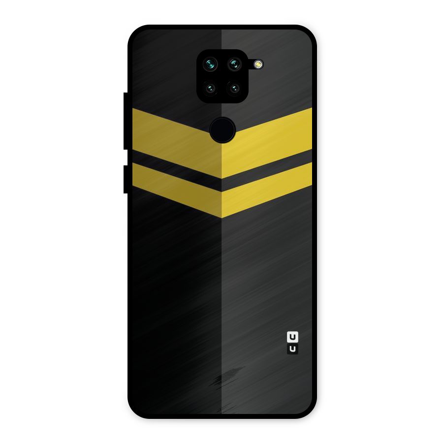 Yellow Lines Metal Back Case for Redmi Note 9