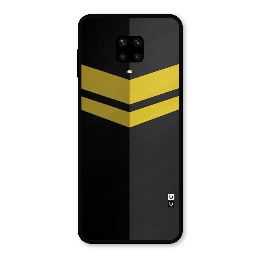 Yellow Lines Metal Back Case for Redmi Note 9 Pro