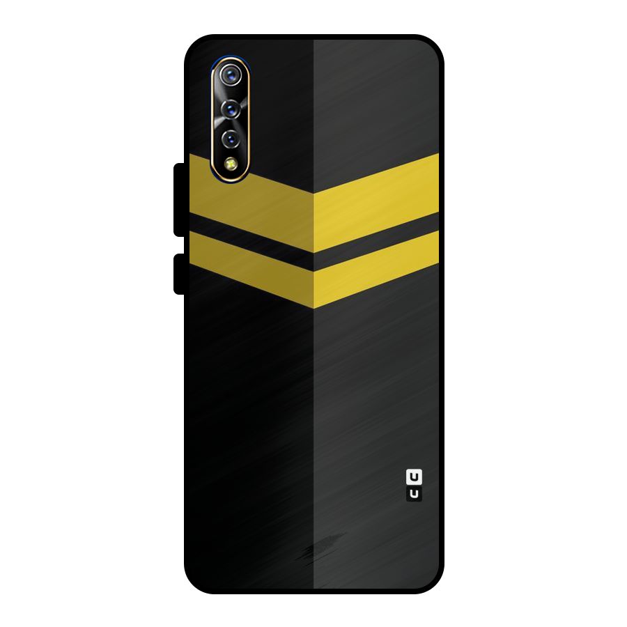 Yellow Lines Metal Back Case for Vivo S1