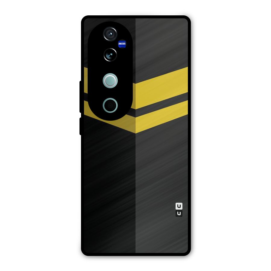 Yellow Lines Metal Back Case for Vivo V40